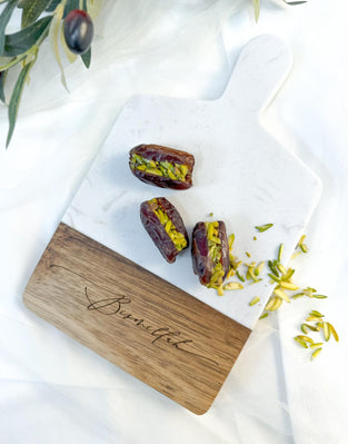 Marble and Wood Serving Board (Bismillah Engraved)